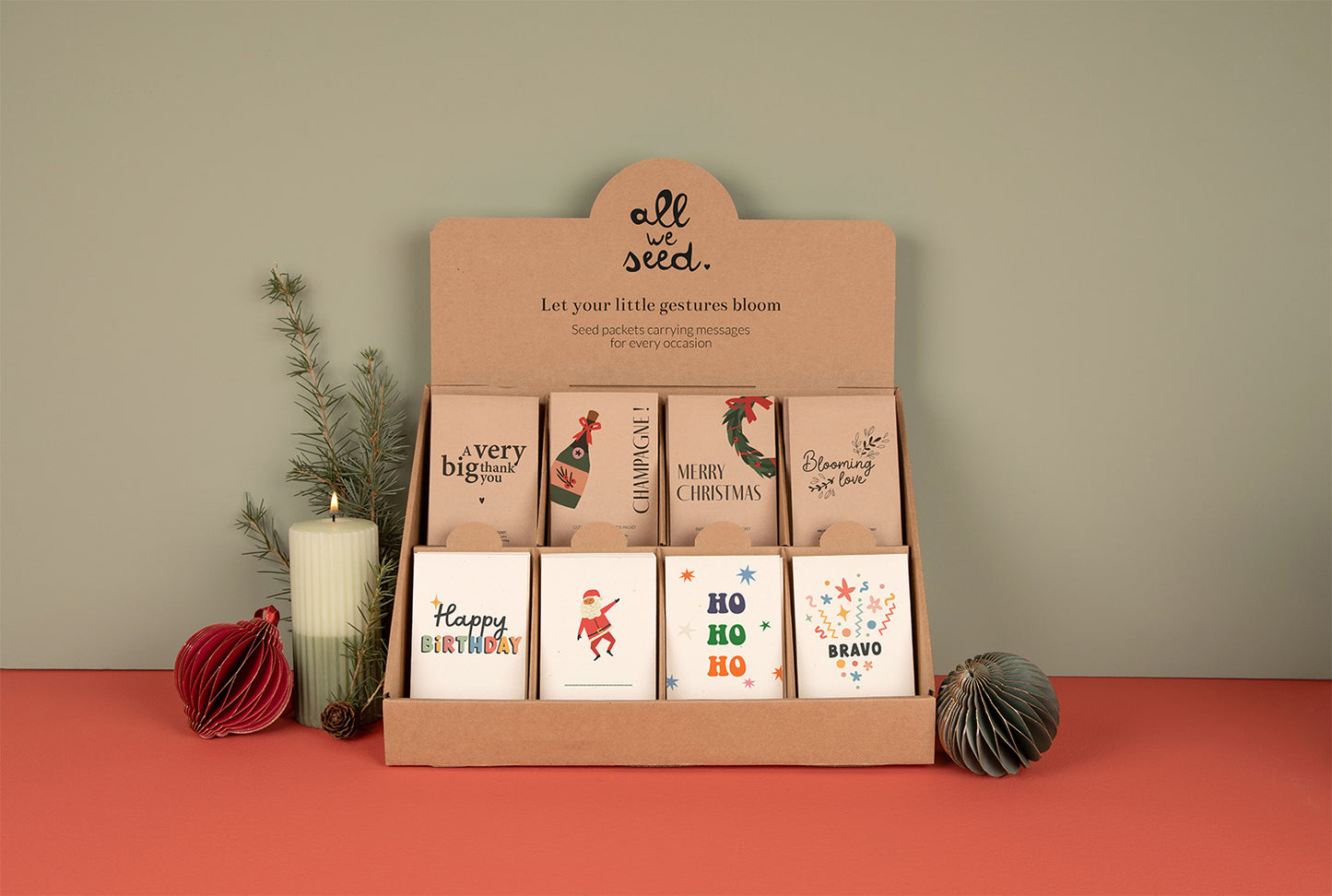 Seed packet display rack