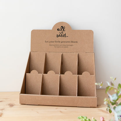 Seed packet display rack